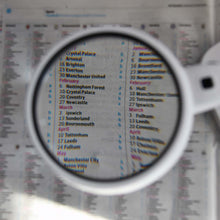 Load image into Gallery viewer, Very large hands-free gooseneck desk magnifier, illuminated, 130mm lens