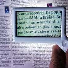 Load image into Gallery viewer, Digital reading magnifier, handheld with integral stand