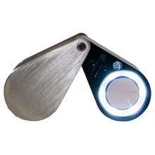 Load image into Gallery viewer, 10X20 triplet loupe with UV light + white rim of light