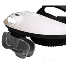 Load image into Gallery viewer, Binocular headband magnifier, 5 lenses can be used singly or in pairs. Also an LED light.