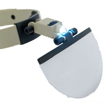 Load image into Gallery viewer, Binocular headband magnifier, 4 lenses including 'visor' lens - Photograph 3