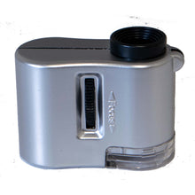 Load image into Gallery viewer, Pocket Microscope with light, 60X + UV light + free iPhone adaptor for iP5
