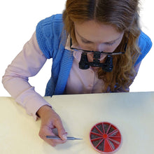 Load image into Gallery viewer, Binocular surgeon&#39;s-type magnifier on spectacle frame
