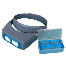 Load image into Gallery viewer, Visor-type hands-free headband magnifier with light, visor-type, lenses 1.5X to 3.5X
