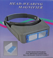 Load image into Gallery viewer, Visor-type hands-free headband magnifier with light, visor-type, lenses 1.5X to 3.5X
