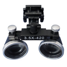 Load image into Gallery viewer, Binocular surgeon&#39;s-type magnifier, clips to spectacles
