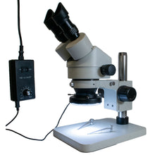 Load image into Gallery viewer, Stereo Zoom Microscope, 7X to 45X + rim light
