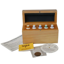 Load image into Gallery viewer, Troytest 5-bottle tester for gold, silver, platinum, white gold, palladium, steel, and also 8ct and high-zinc 9ct
