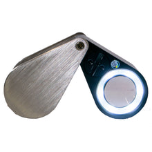 Load image into Gallery viewer, 10X20 triplet loupe with UV light + white rim of light
