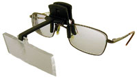 Double Lens, clips to front of specs.