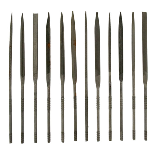 Set of 12 needle files in a pouch - Photograph 1