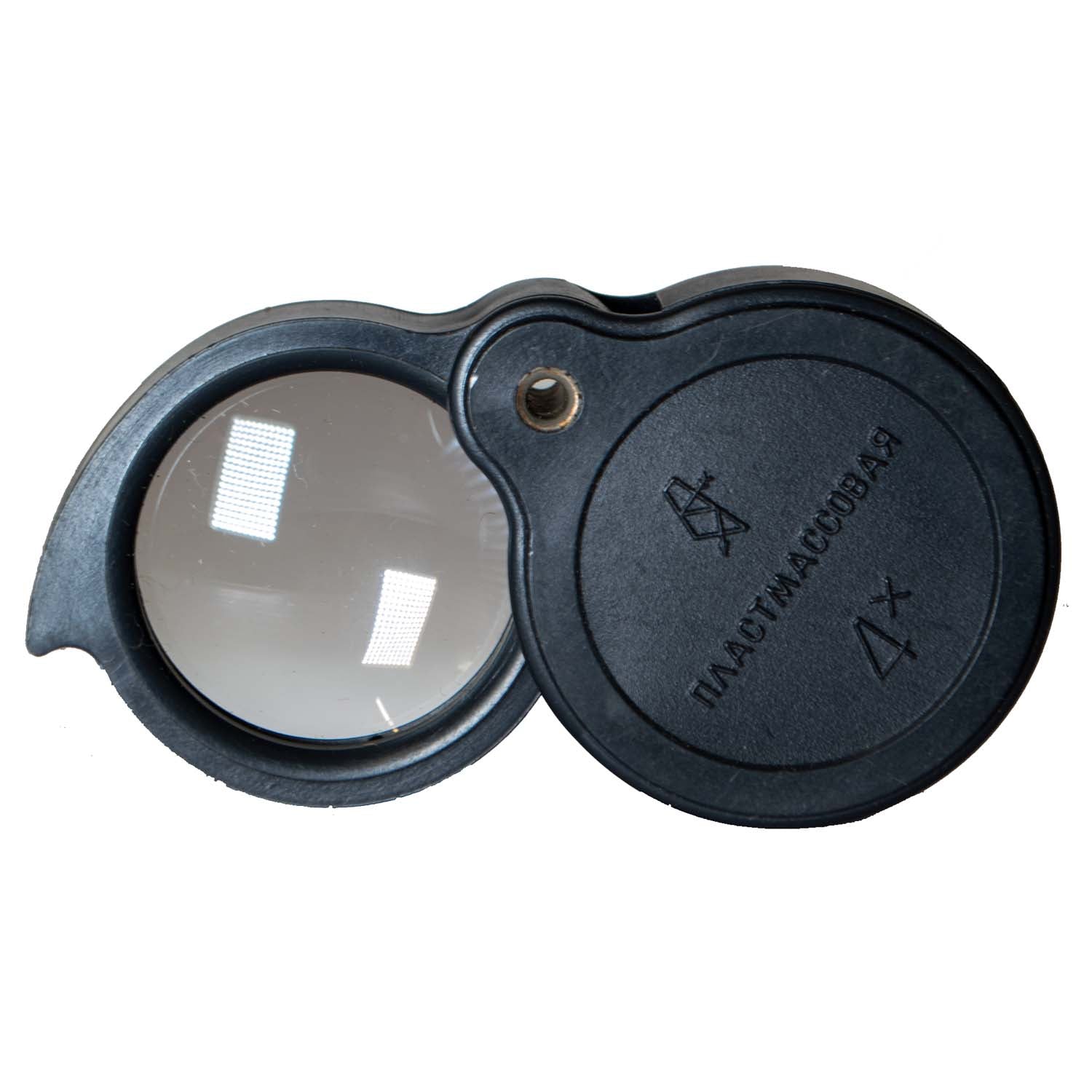 Folding Magnifier - round, in hard case