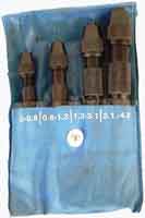 Set of 4 Pin Vices in a Pouch