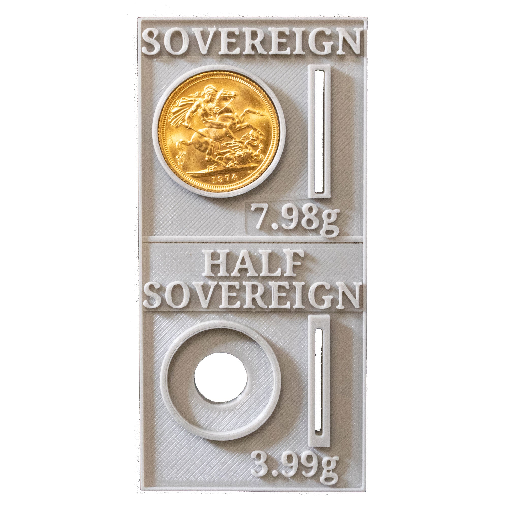 Sovereign coin tester (including scale)